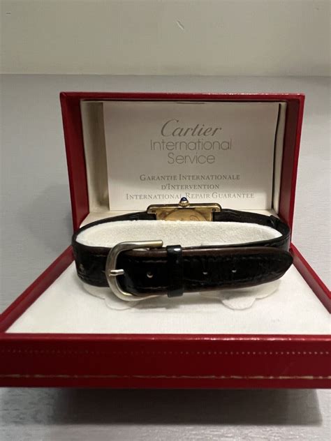 Cartier Vermeil Tank Quarz W1002753 Orologio Donna 